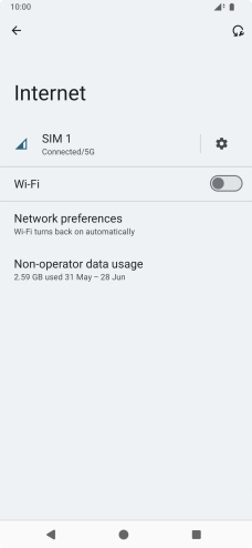 Press the indicator next to 