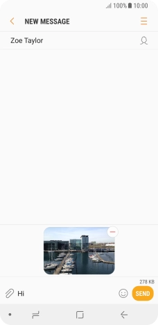 Press SEND when you've written your picture message.