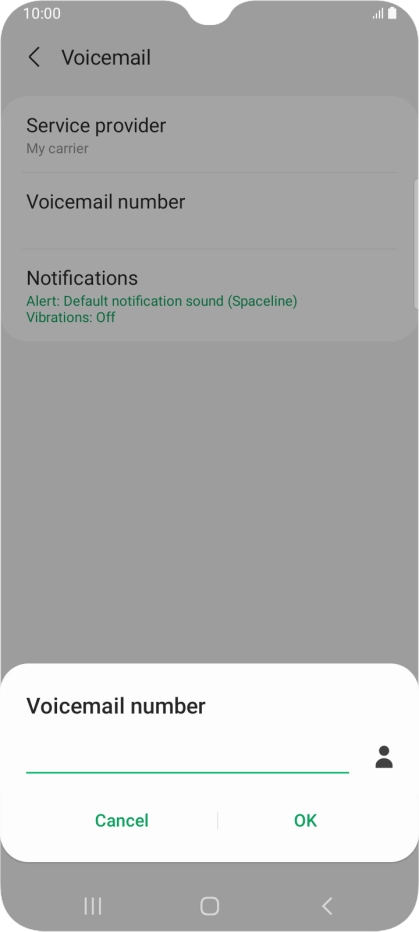 Key in +447953222222 and press OK.