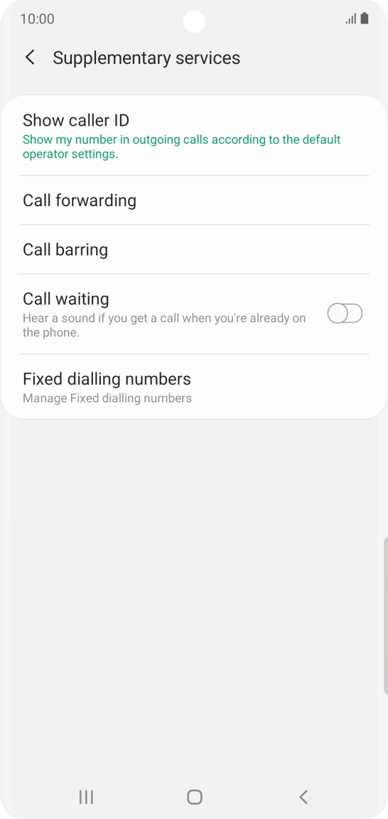 Press Call forwarding.