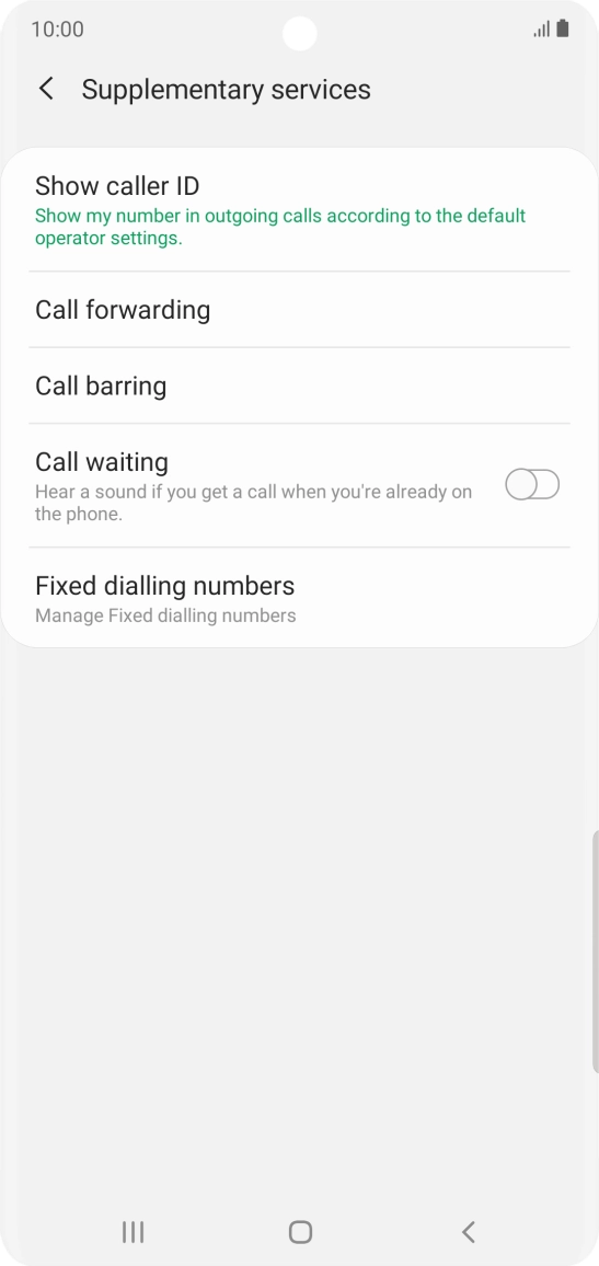 Press Fixed dialling numbers.