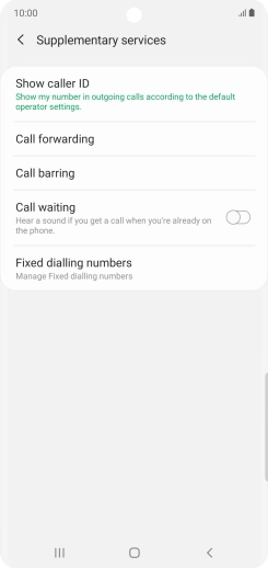 Press Call forwarding.