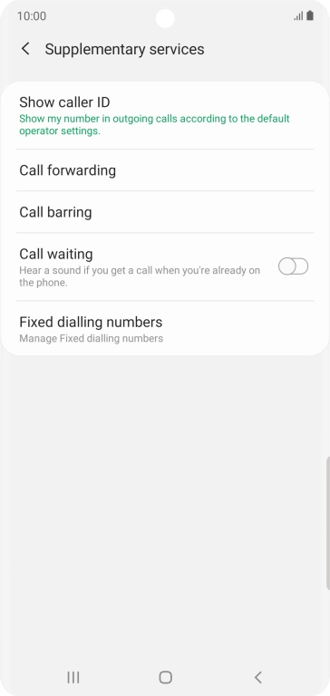 Press Call forwarding.