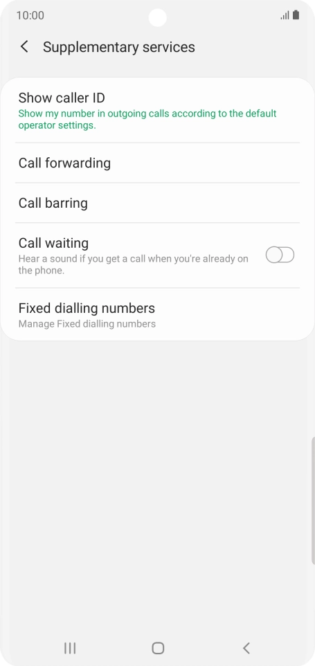 Press Fixed dialling numbers.