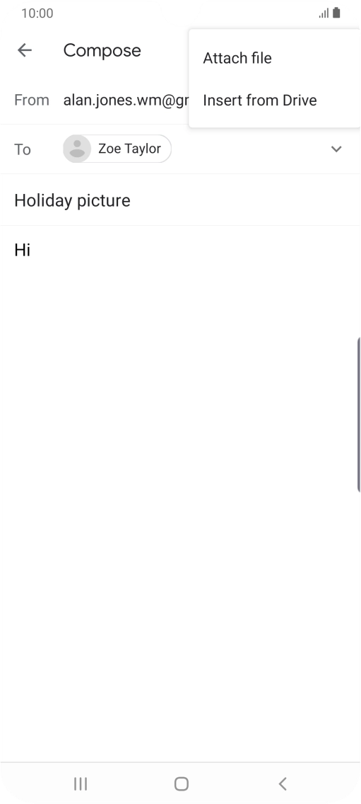 Press Attach file and go to the required folder.