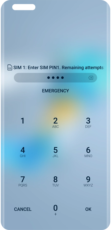 If you're asked to key in your PIN, do so and press OK. The default PIN is 1111.