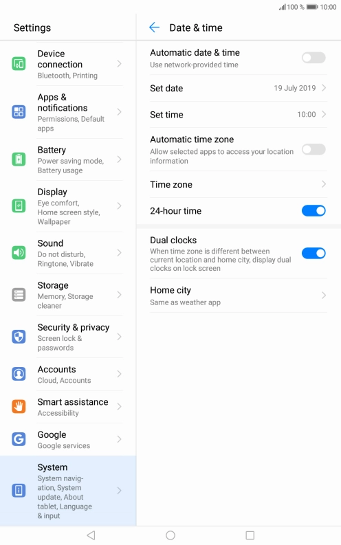 Press the indicator next to 