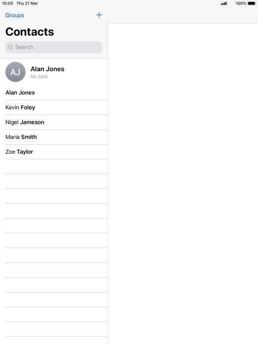 Press the new contact icon.