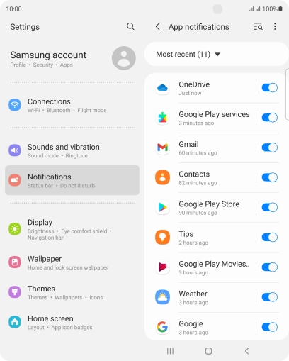 Press the drop down list.