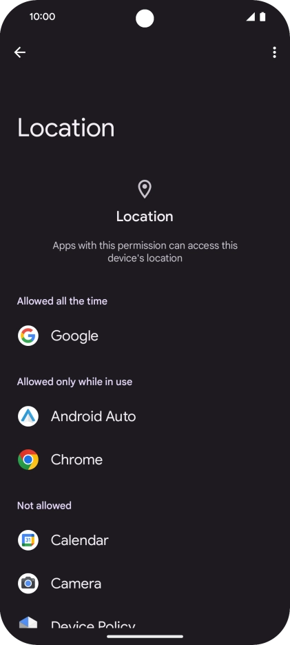 Press the required app.