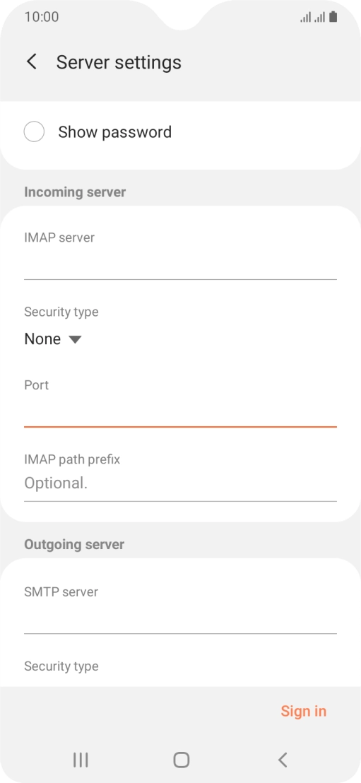 Press the field below 