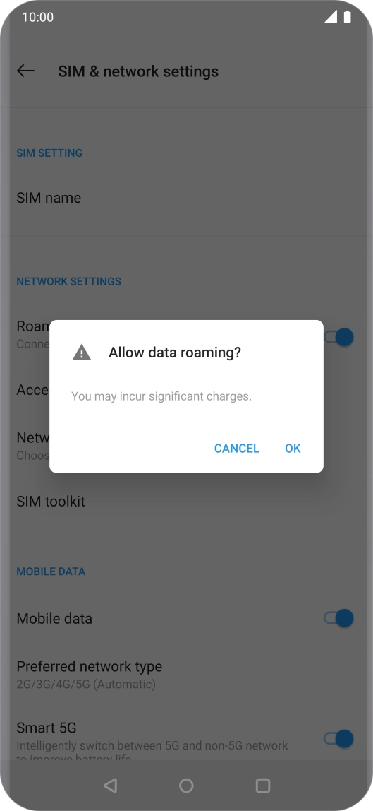 If you turn on the function, press OK.
