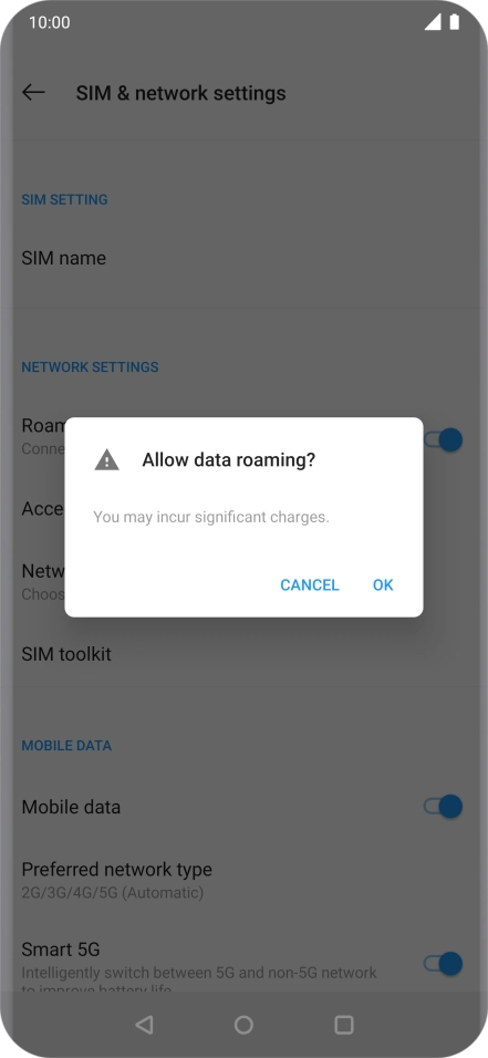 If you turn on the function, press OK.