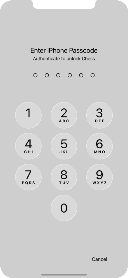Use the phone lock code you created. The app is now no longer locked.