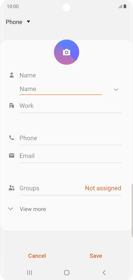 Press the address book drop down list.