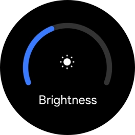 Slide the circle to select the required brightness.