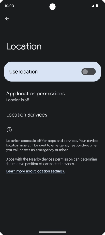 Press the indicator next to 