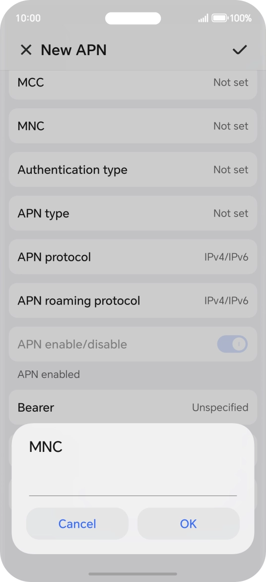 Key in 33 and press OK.