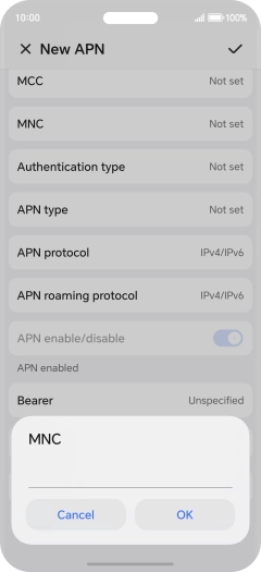 Key in 33 and press OK.
