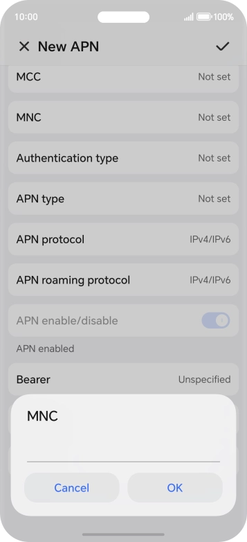 Key in 33 and press OK.