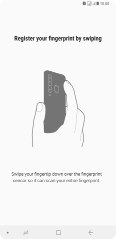 Follow the instructions on the screen to create the phone lock code using your fingerprint.