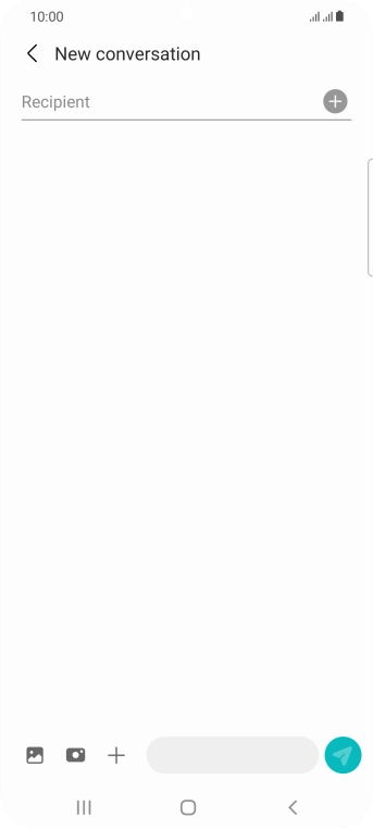 Press the search field and key in the first letters of the recipient's name.