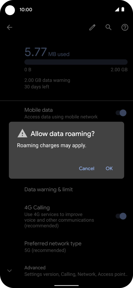 If you turn on the function, press OK.