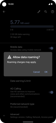 If you turn on the function, press OK.