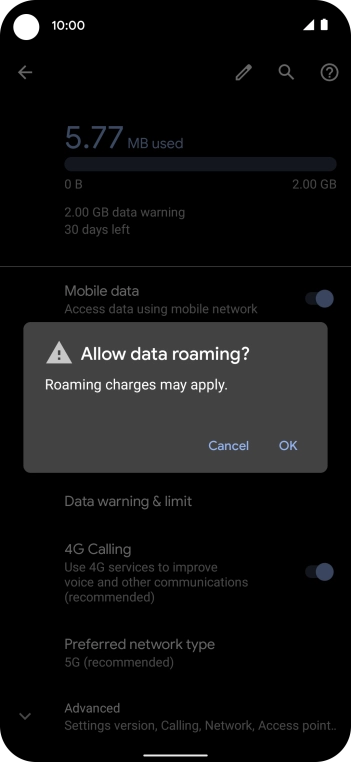 If you turn on the function, press OK.