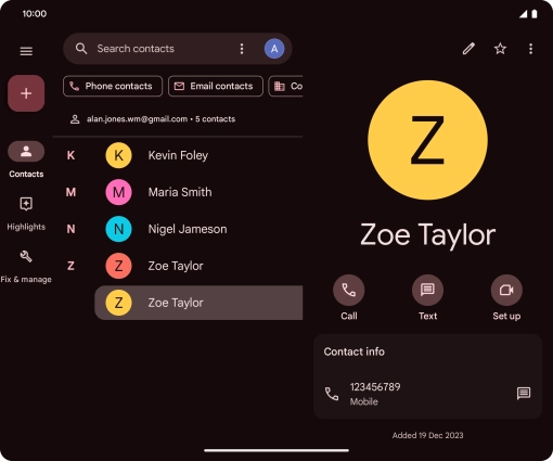 Slide your finger upwards starting from the bottom of the screen to return to the home screen.