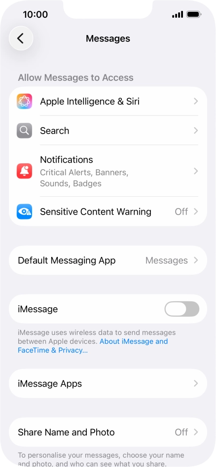 Press the indicator next to 