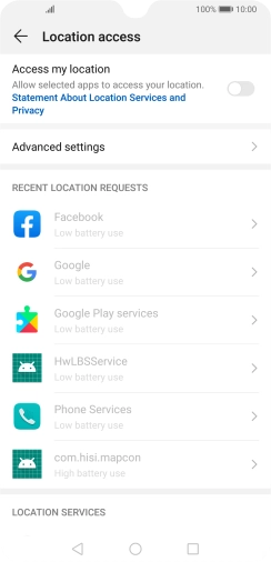Press the indicator next to 