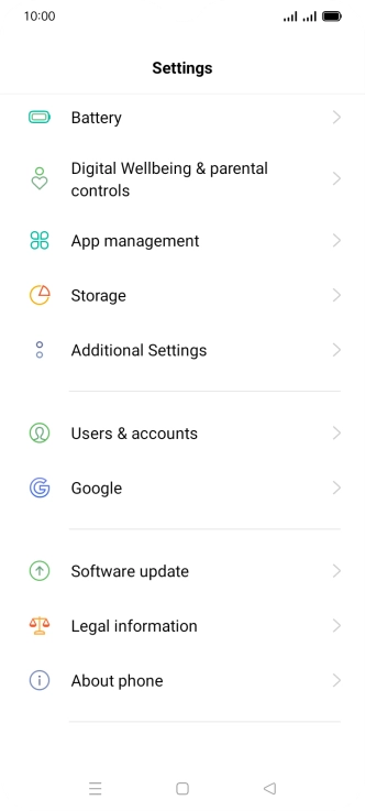 Press Users & accounts.