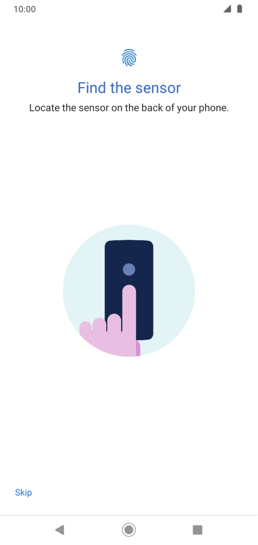 Follow the instructions on the screen to create the phone lock code using your fingerprint.