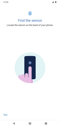 Follow the instructions on the screen to create the phone lock code using your fingerprint.