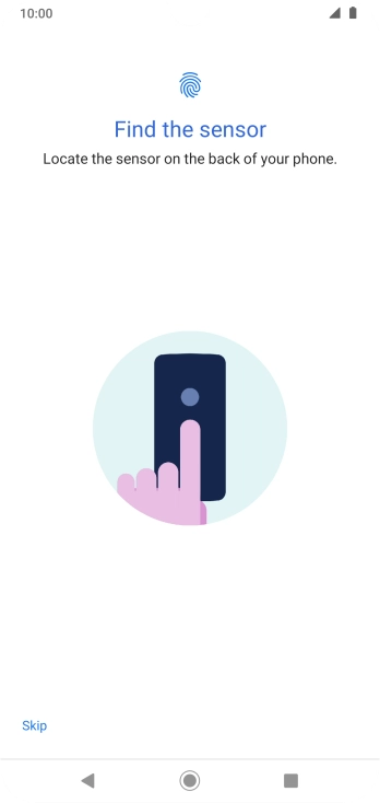 Follow the instructions on the screen to create the phone lock code using your fingerprint.