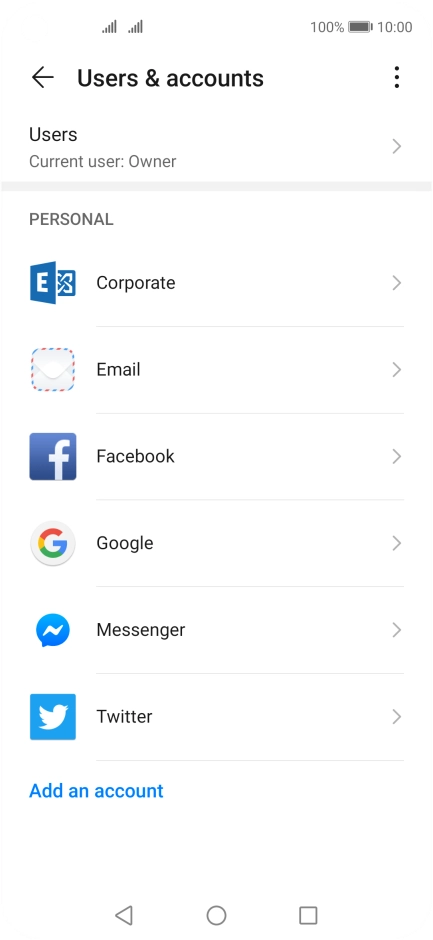 Press the menu icon.