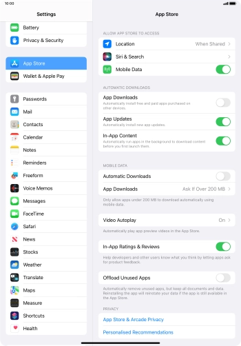 Press the indicator next to 