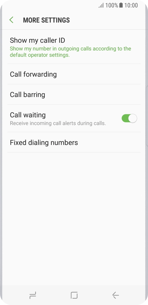 Press Call forwarding.