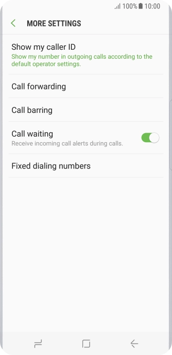 Press Call forwarding.