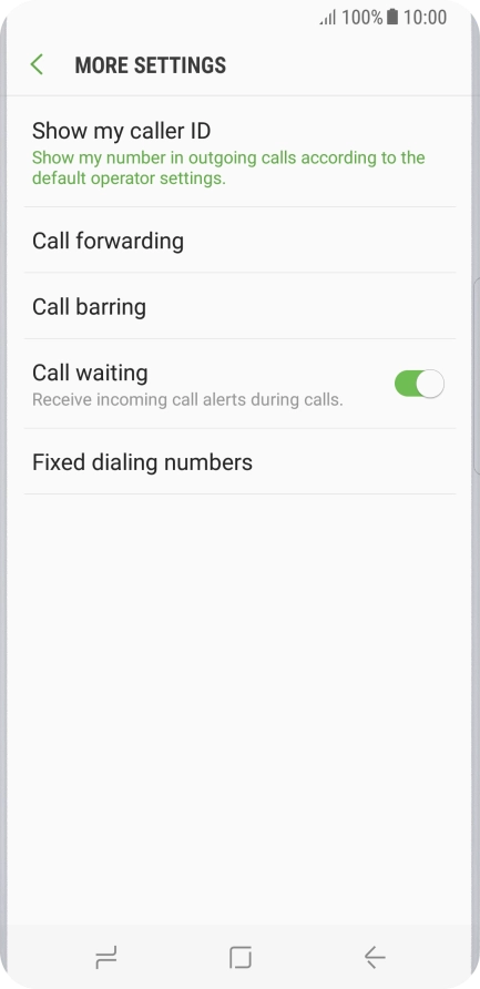 Press Call forwarding.