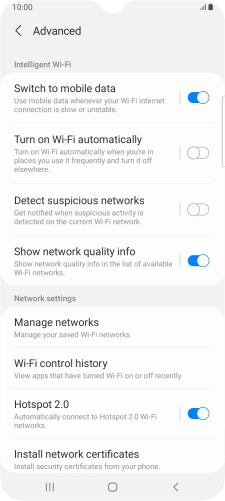 Press the indicator next to 