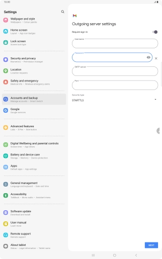 Press the field below 