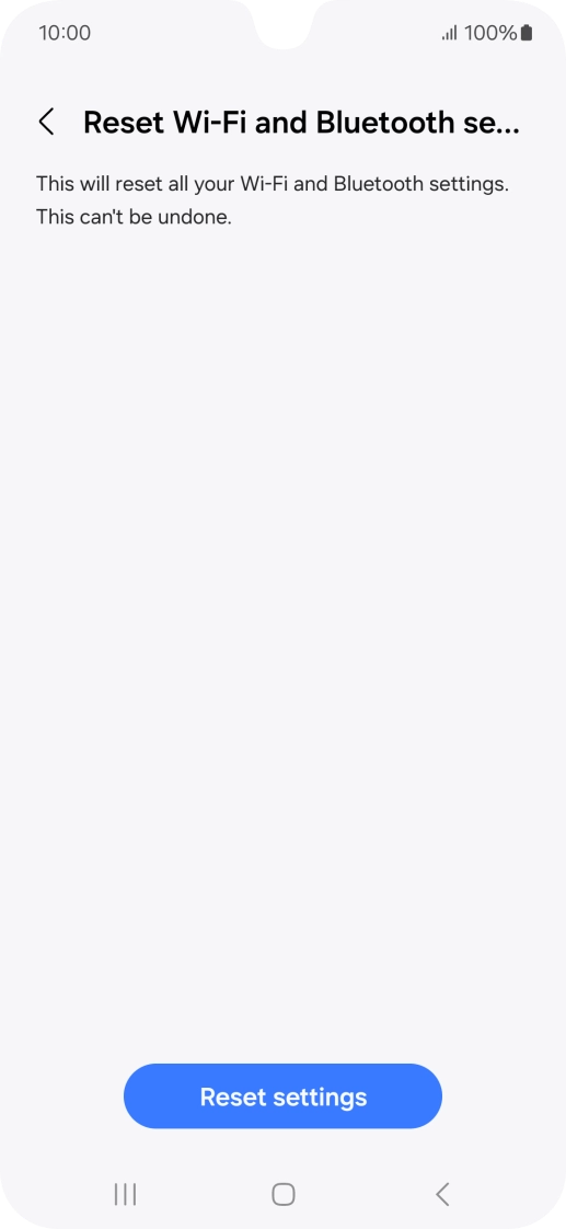 Press Reset settings.
