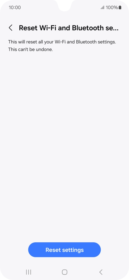 Press Reset settings.