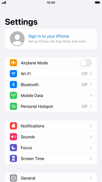 Press Sign in to your iPhone.