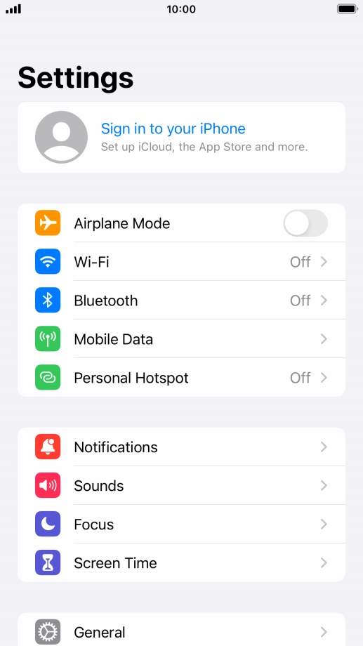 Press Sign in to your iPhone.