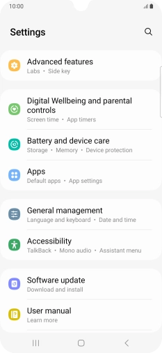 Press Software update.