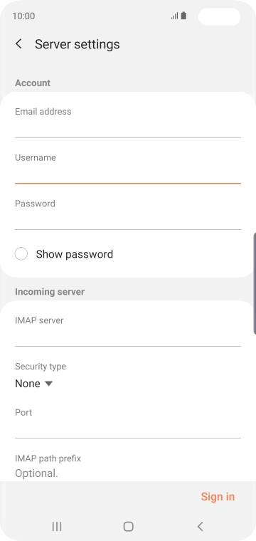 Press the field below 