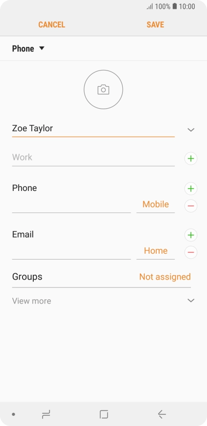 Press the field below 